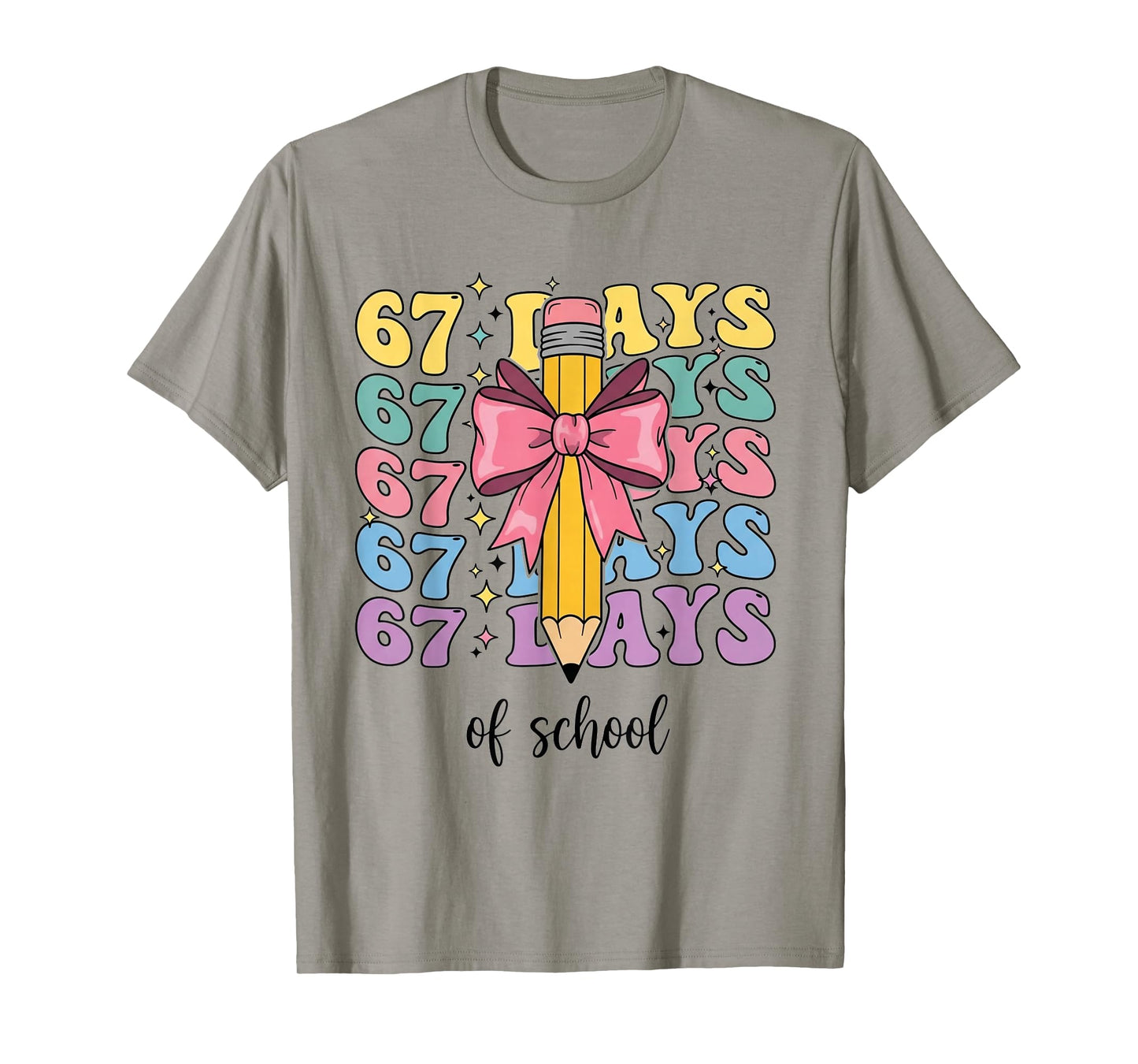 100 Days of School Truck 67th Day of School Six Seven Kids T-Shirt