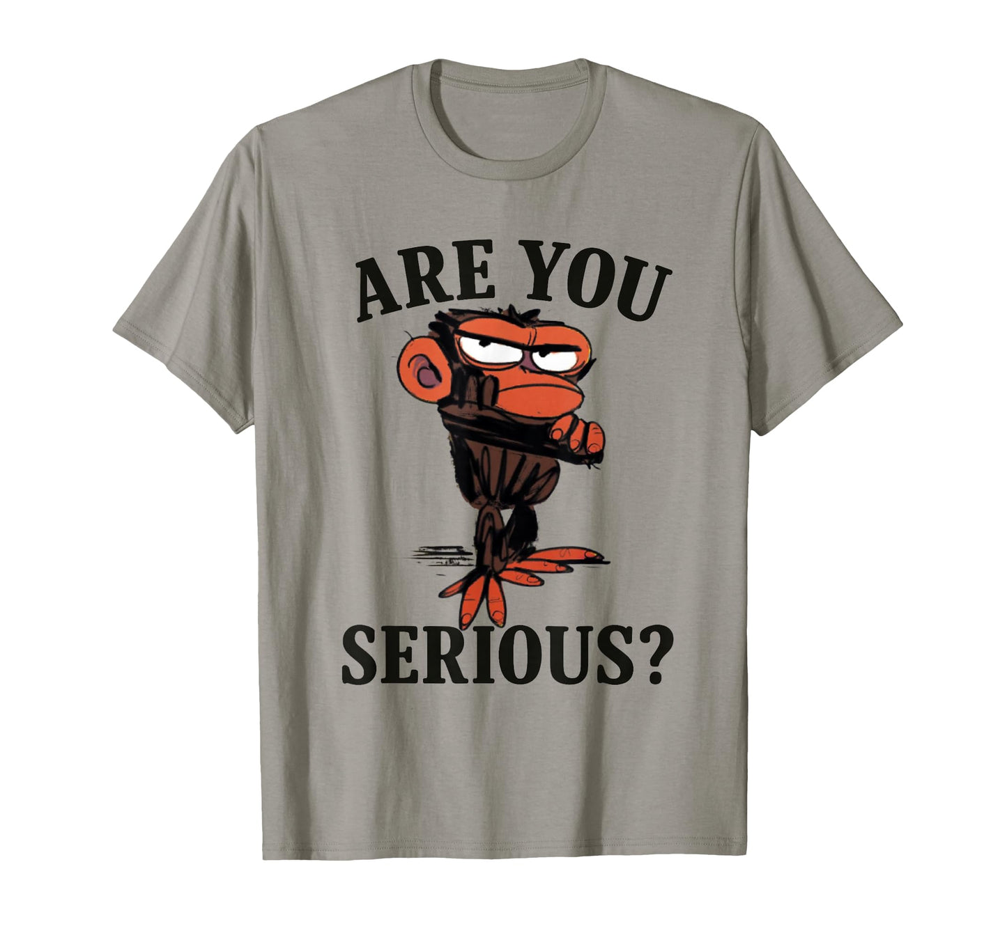 Humor are You Serious Grumpy Funny Monkey Meme T-Shirt