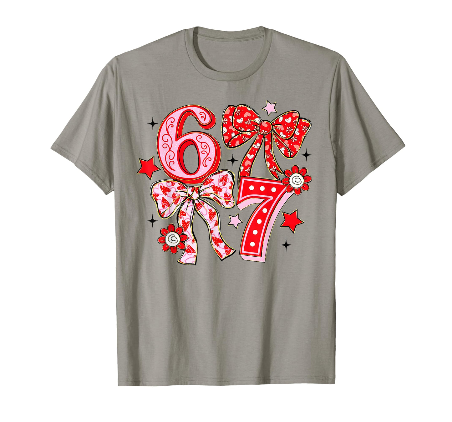 Valentine Funny Six Seven 6 7 Meme Slang Men Women Boy Girl T-Shirt