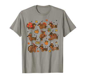 Weiner Dachshund Dog Turkey Costume Thanksgiving Women Men T-Shirt