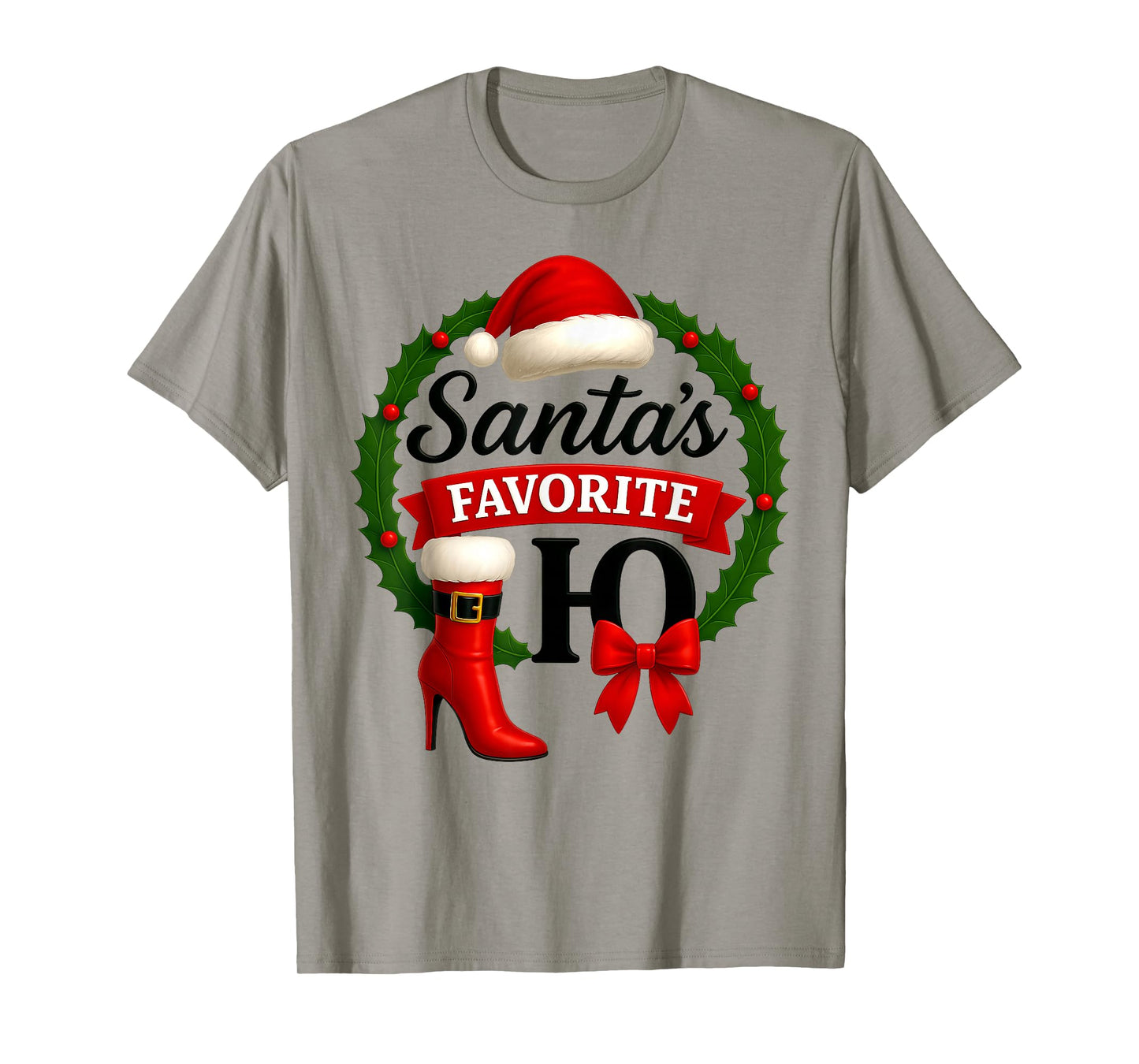 Santa's Favorite HO Christmas Lights Merry Christmas Pajamas T-Shirt