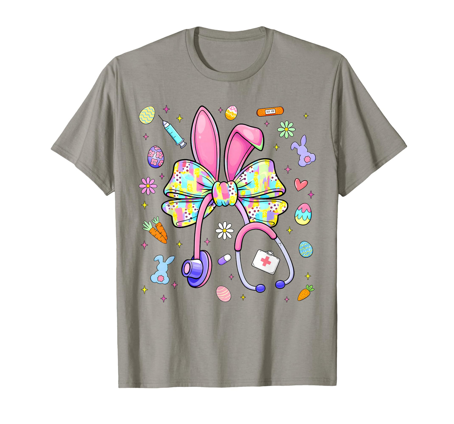 Rabbit Bunny CNA ICU Coquette Easter Nurse Men Women T-Shirt