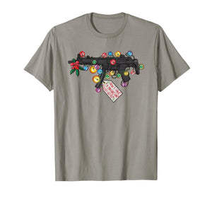Gun Now I Have A Machine Gun Ho-ho-ho Christmas Lighs T-Shirt