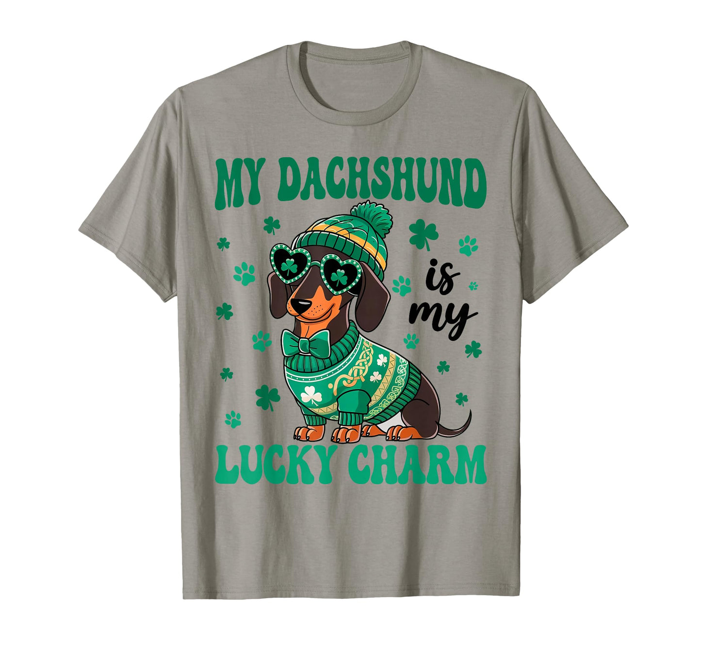 My Dachshund is My Lucky Charm Wiener Owner St Patricks Day T-Shirt