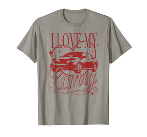 Toyota I Love My Camry Vintage Heart Portrait T-Shirt