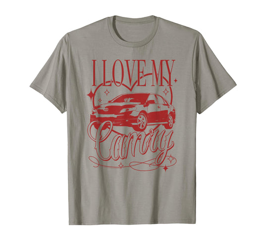 Toyota I Love My Camry Vintage Heart Portrait T-Shirt