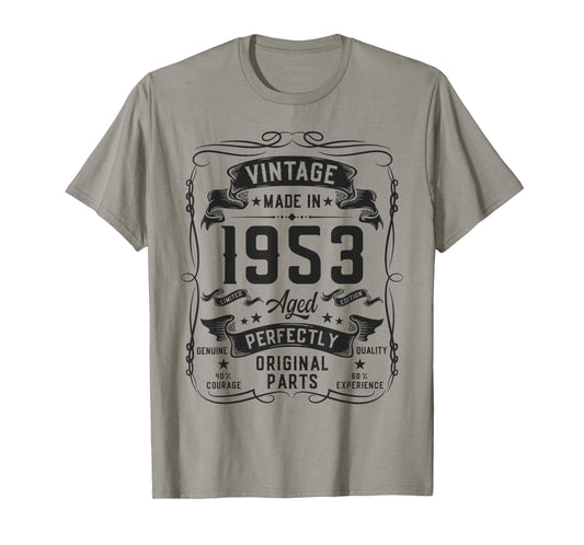 Vintage 1953 73yr 73rd Birthday Gifts for Men 73 Years Old T-Shirt