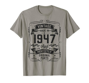 Vintage 1947 79yr 79th Birthday Gifts for Men 79 Years Old T-Shirt