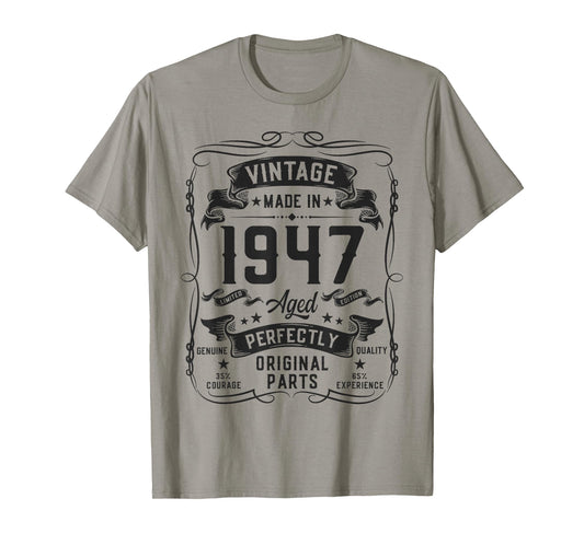 Vintage 1947 79yr 79th Birthday Gifts for Men 79 Years Old T-Shirt