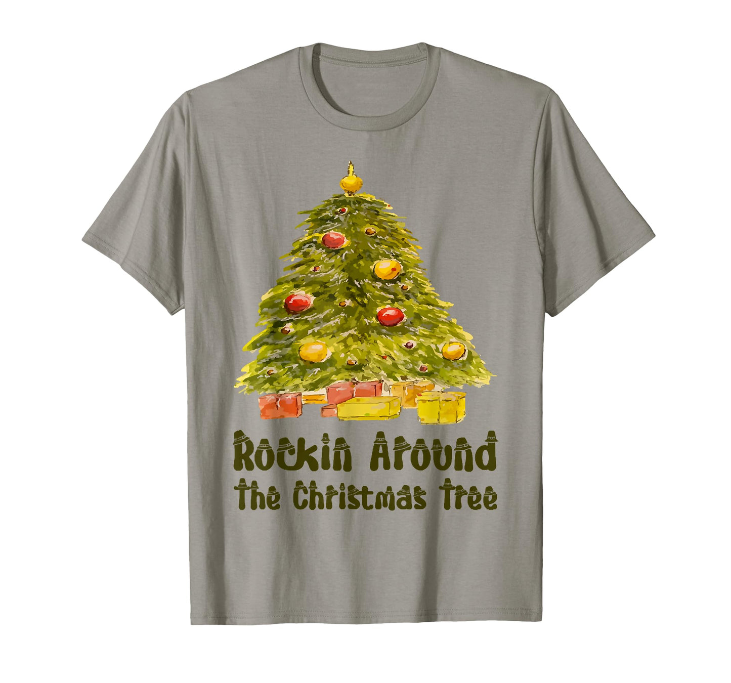 Funny Xmas Rockin.Around The Christmas Tree Costume T-Shirt