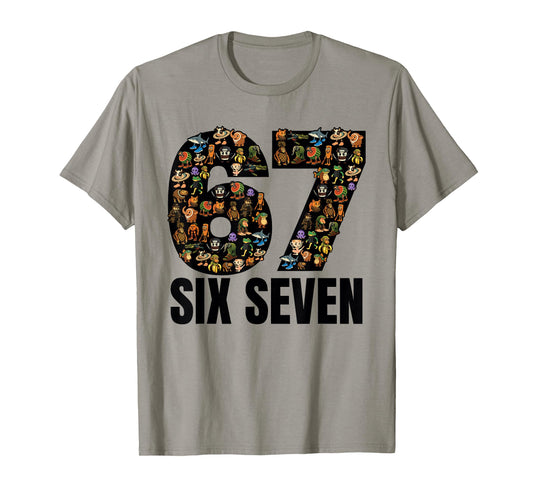 67 Six Seven Italian Brainrot Gen Alpha Slang Meme T-Shirt