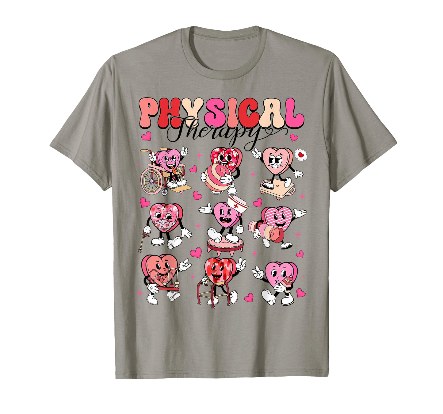 Happy Valentine Pediatric Physical Therapy PT PTA T-Shirt