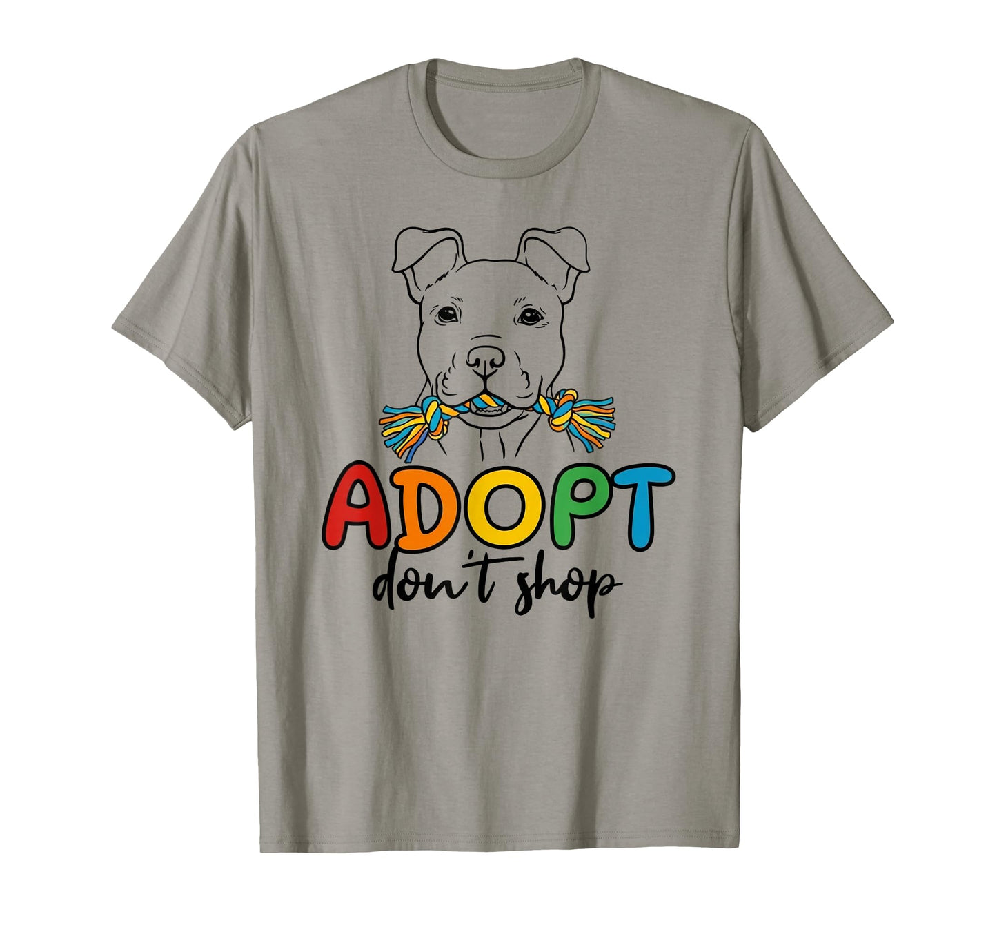 Adopt Don't Shop Rescue Awareness, Colorful Cute Rescue T-Shirt
