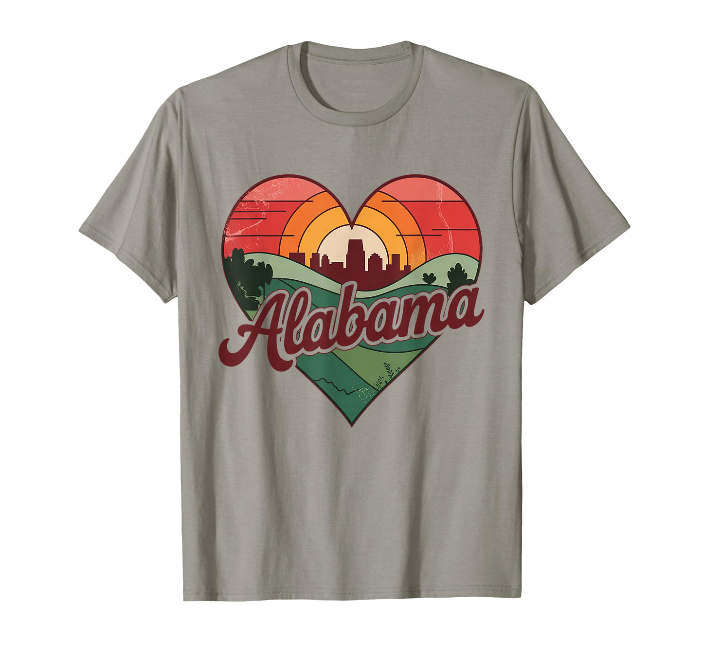 Alabama Vintage Heart T-Shirt - Retro Travel Souvenir T-Shirt