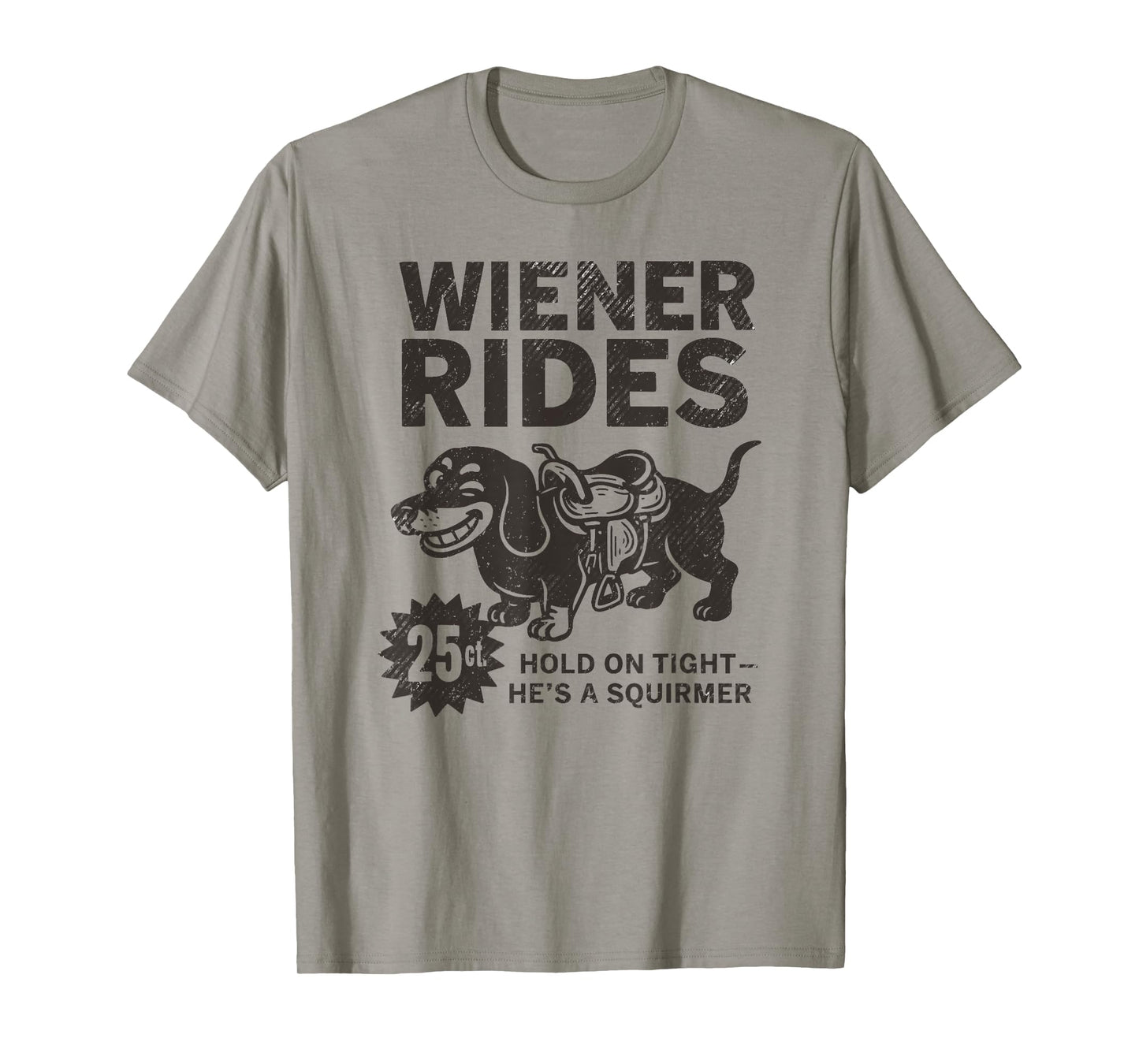 Adult Humor Dachshund Newspaper Ad, Wiener Rides 25 Cents T-Shirt