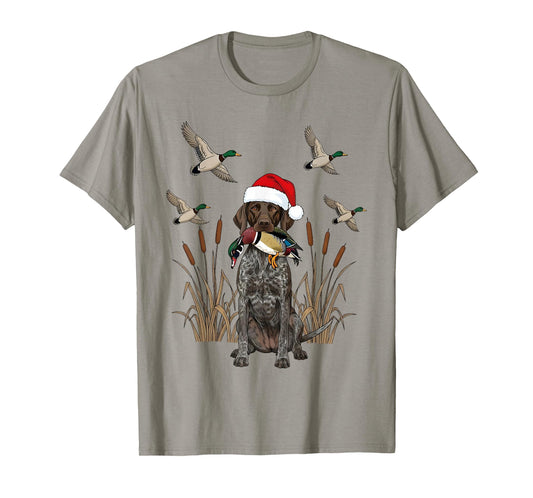 German Shorthaired Pointer Duck Hunting Dog Christmas Hunter T-Shirt