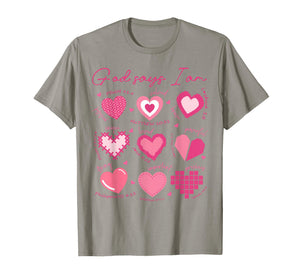 God Says I Am Christian for Girls Teens Women Valentines Day T-Shirt