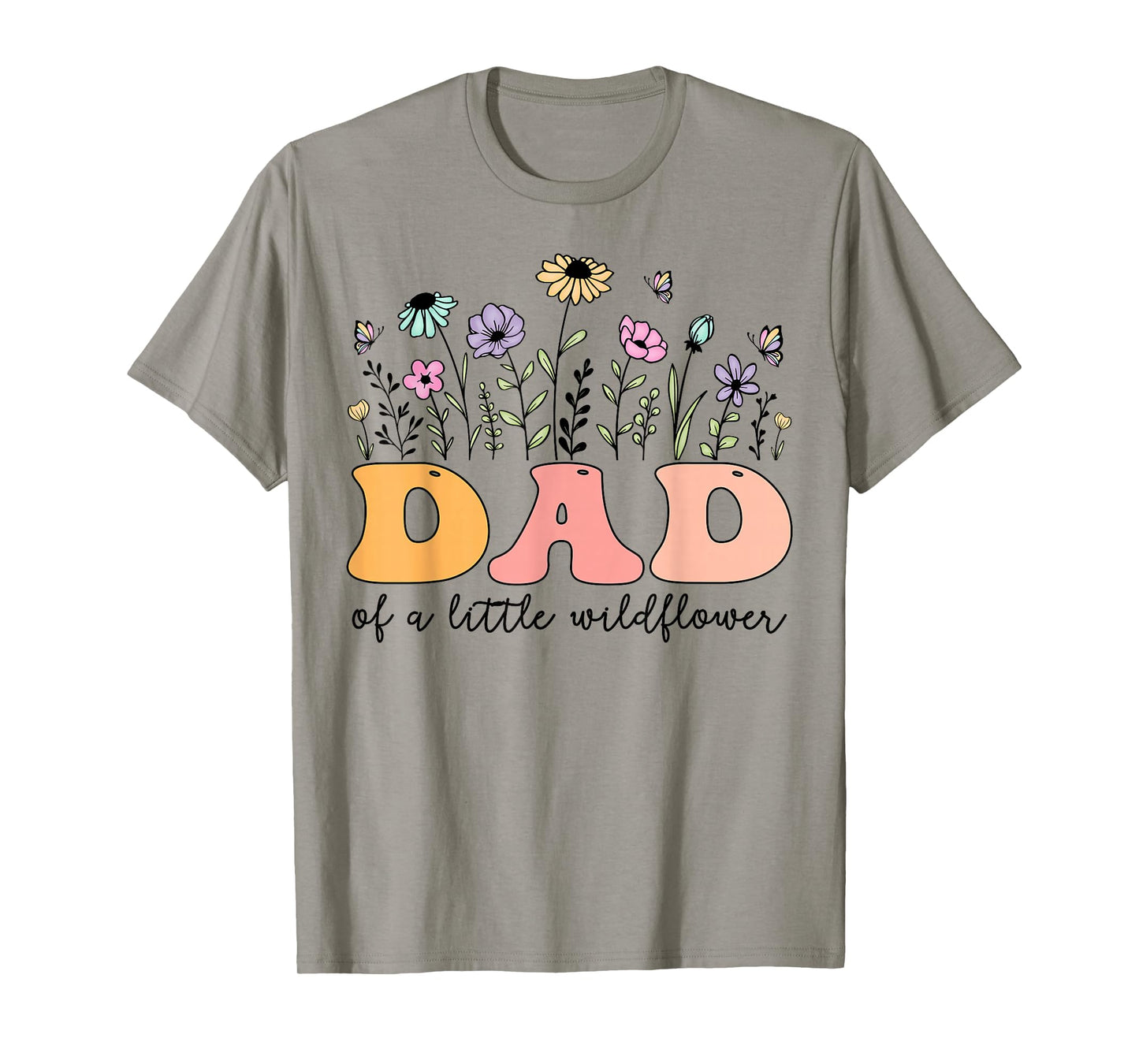 Dad of The Little Wildflower Birthday Girl Party T-Shirt