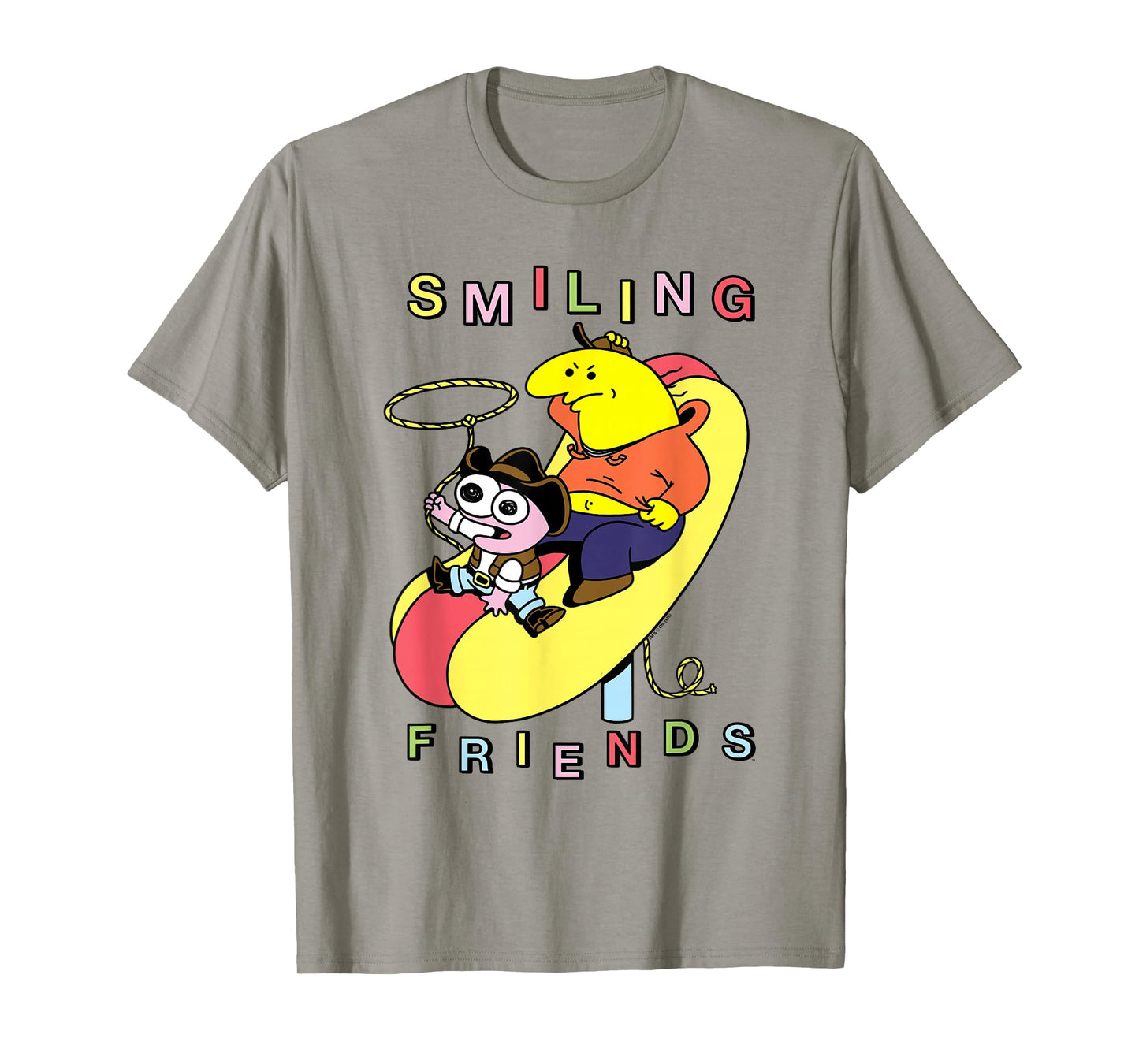Smiling Friends Hot Dog Rodeo Western Funny Cartoon T-Shirt