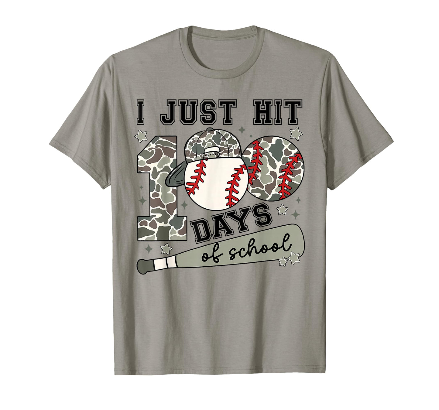 I Just Hit 100 Days of School Teacher Baseball Boys Kids T-Shirt