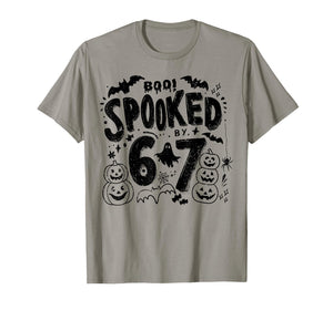 Boo Spooked by 67 Funny Six Seven Meme Halloween 67 Trendy T-Shirt