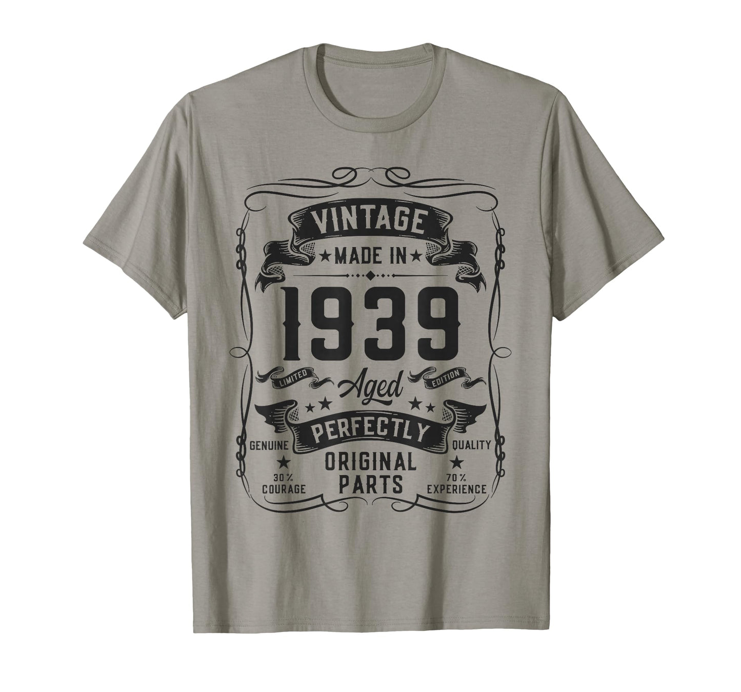 Vintage 1939 87yr 87th Birthday Gifts for Men 87 Years Old T-Shirt