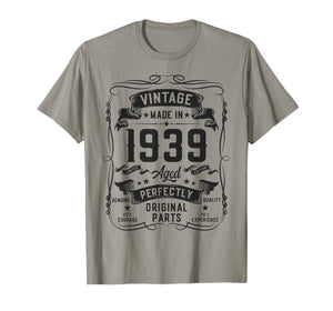 Vintage 1939 87yr 87th Birthday Gifts for Men 87 Years Old T-Shirt