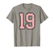 Pink and Black Number 19 Jersey Player Uniform #19 Fan T-Shirt