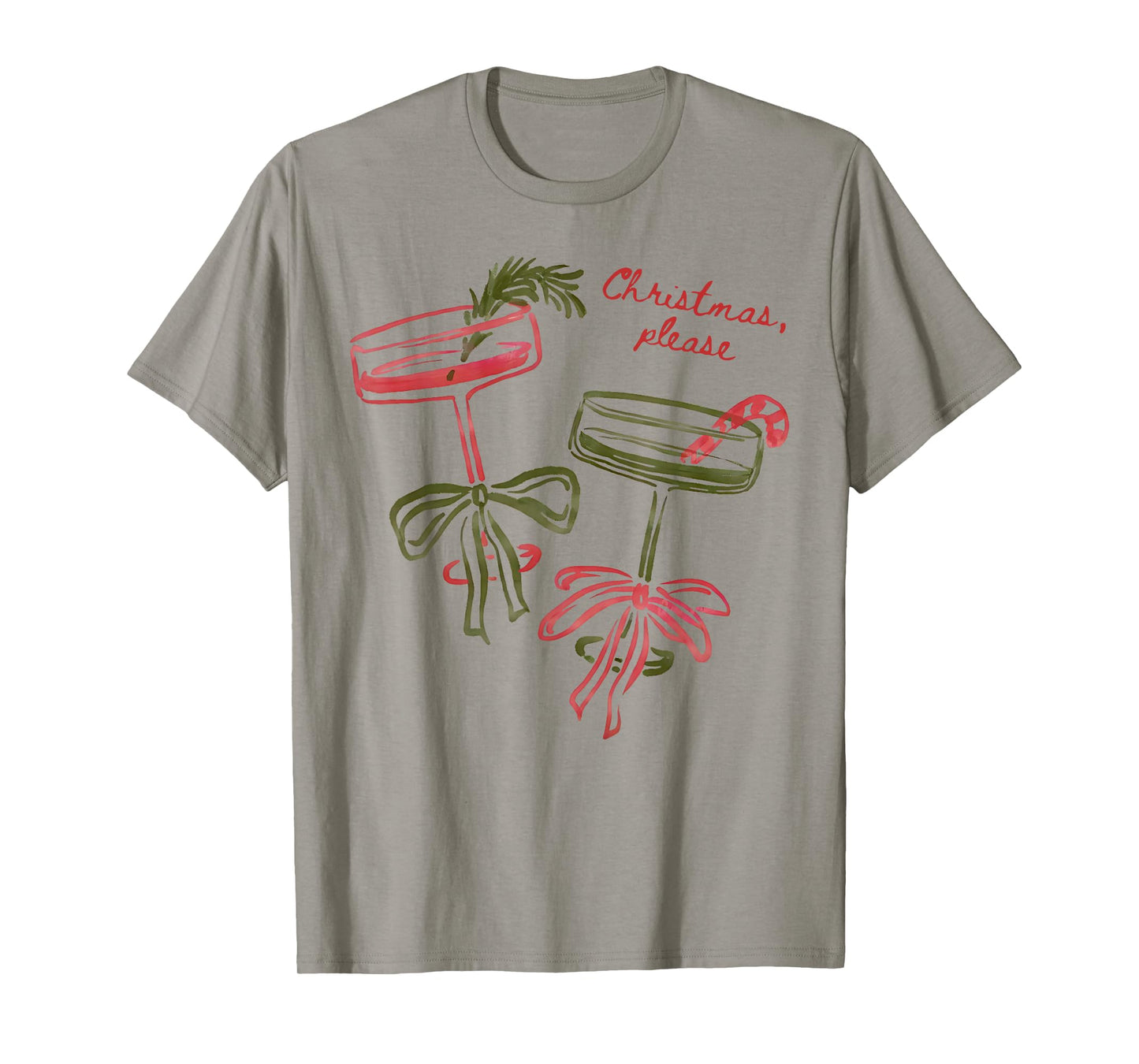 Martini Coquette Christmas Please Tini Bit Merry Girly Women T-Shirt