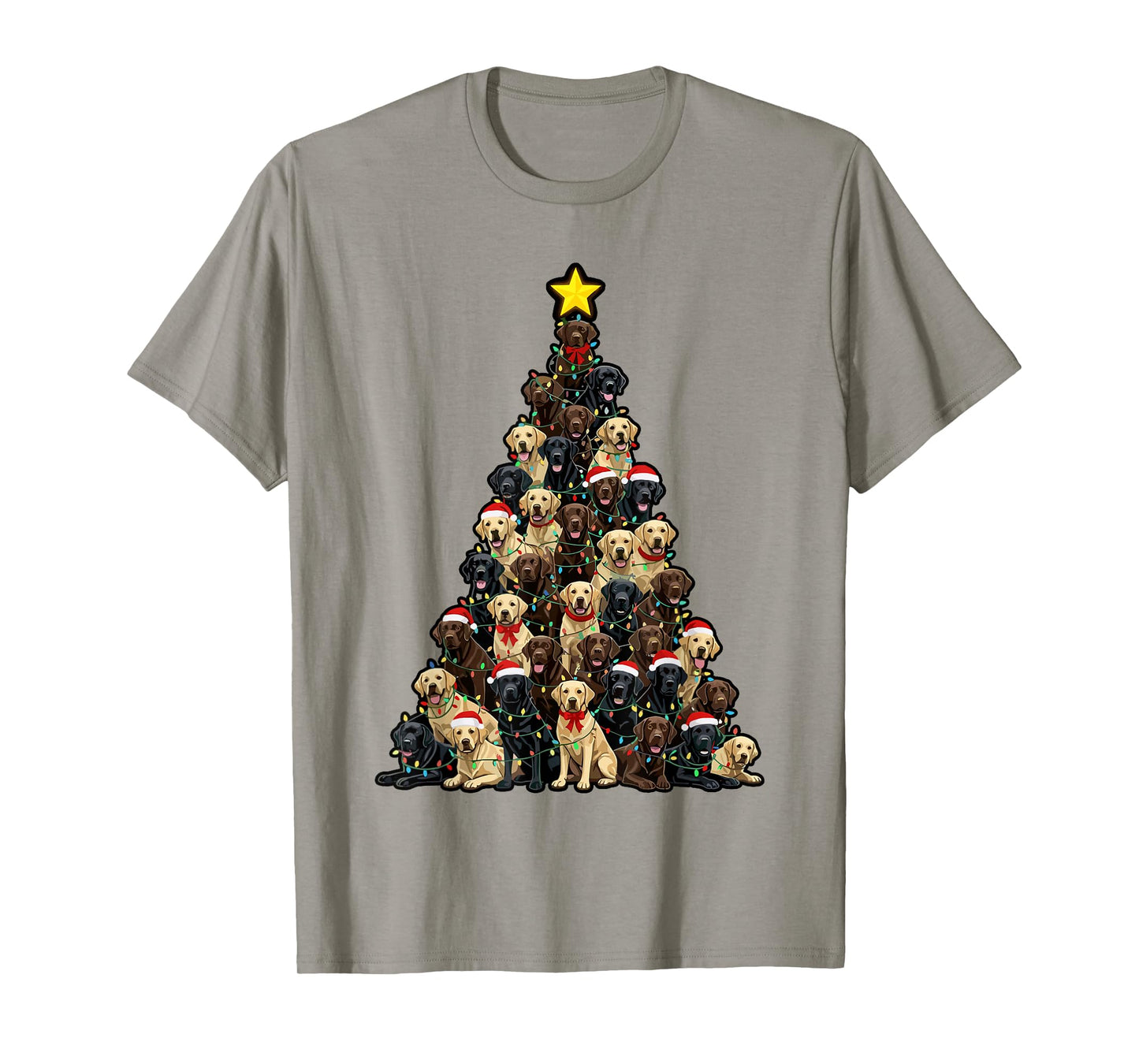 Lab Dog Christmas Outfit, Labrador Christmas Tree T-Shirt