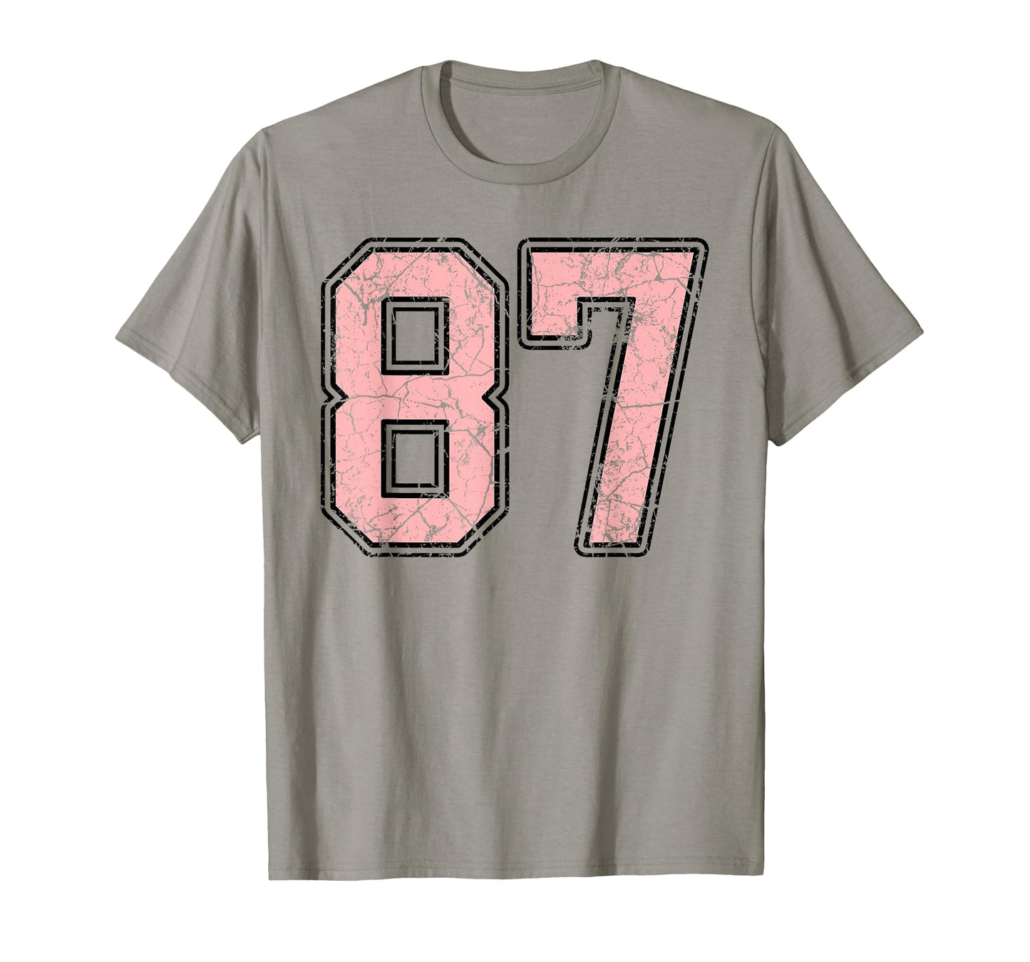 Pink and Black Number 87 Jersey Player Uniform #87 Fan T-Shirt