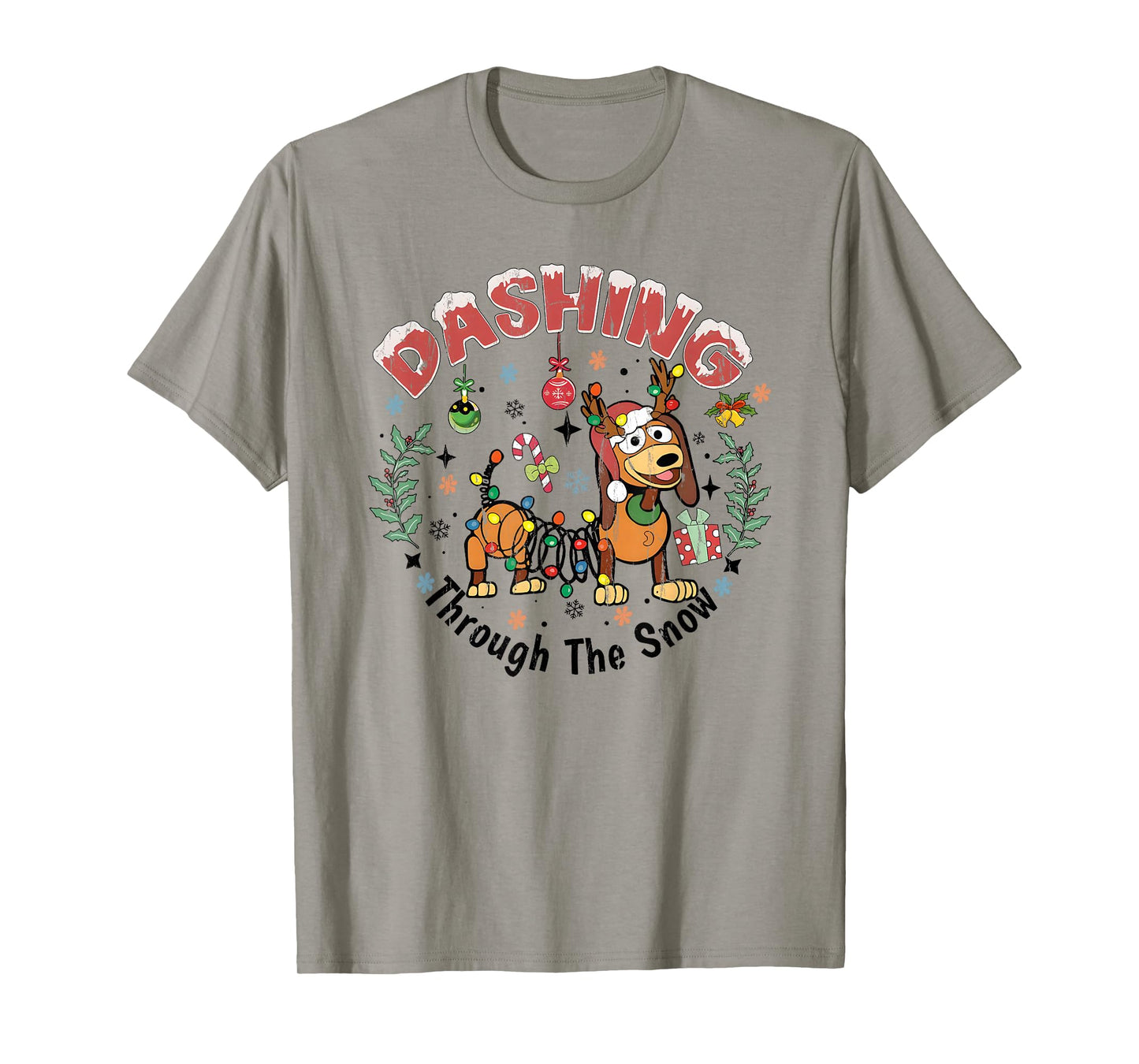 Dashing Through The Snow, Dog Christmas, Funny Christmas T-Shirt