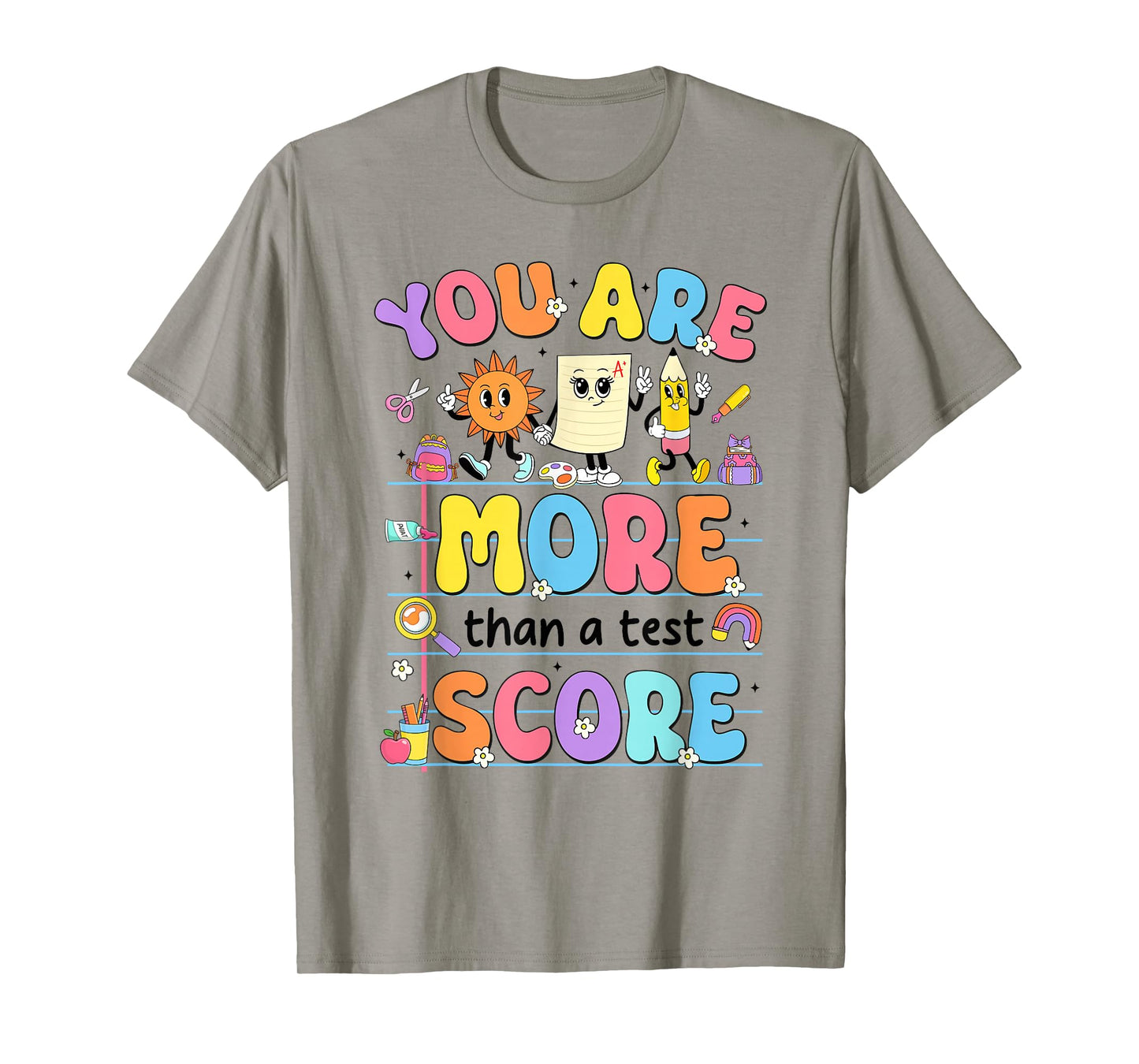 Groovy Testing Day Teacher You are More Than A Test Score T-Shirt