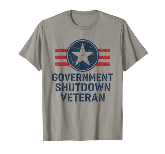 Vintage Government Shutdown Veteran T-Shirt