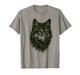 Wolf Ink Art Grunge Wild Nature Animal Portrait Edgy Wolves T-Shirt