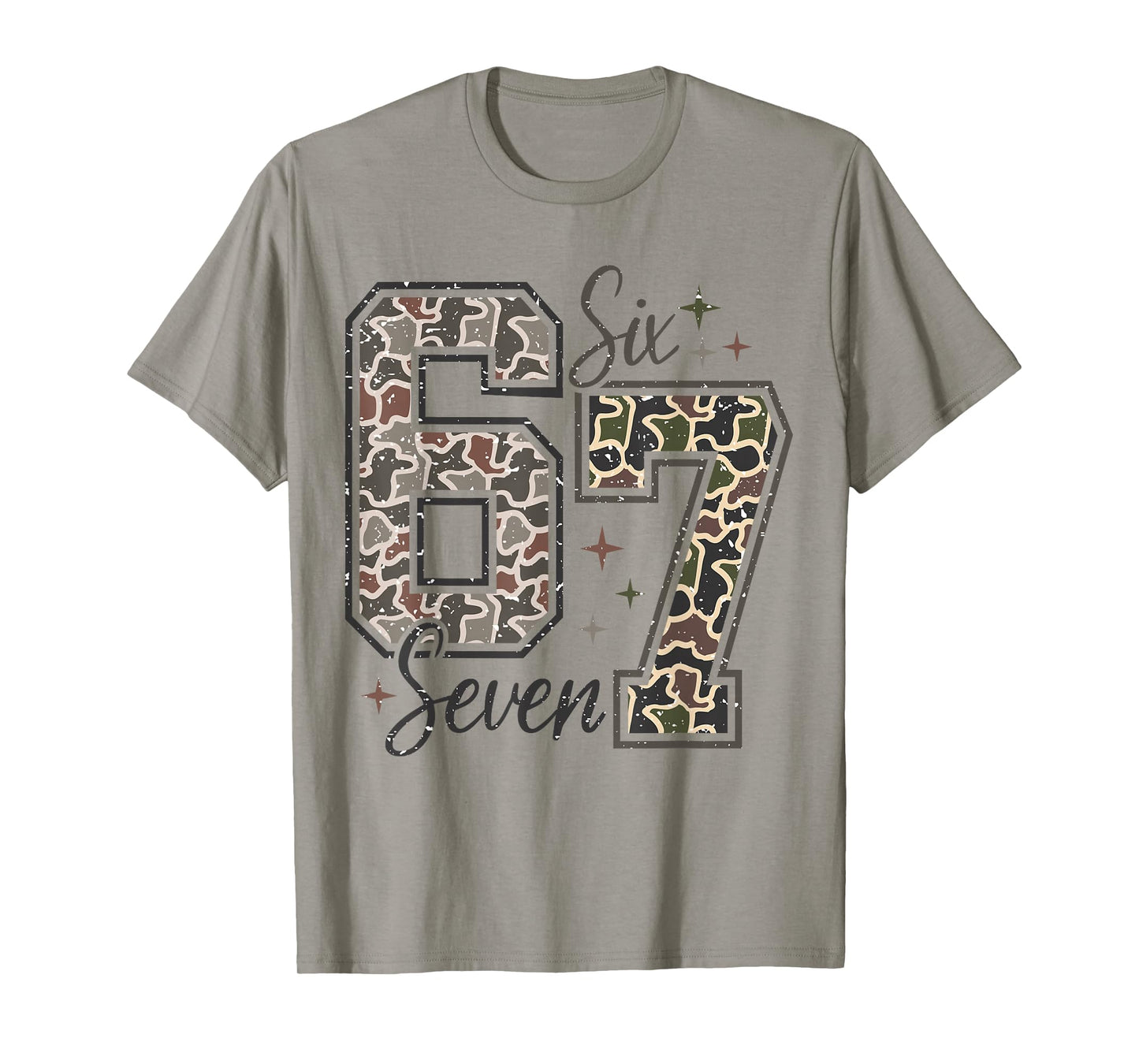 67 Camouflage 6 7 Boys Girls Six Seven Camo Girls & Womens T-Shirt