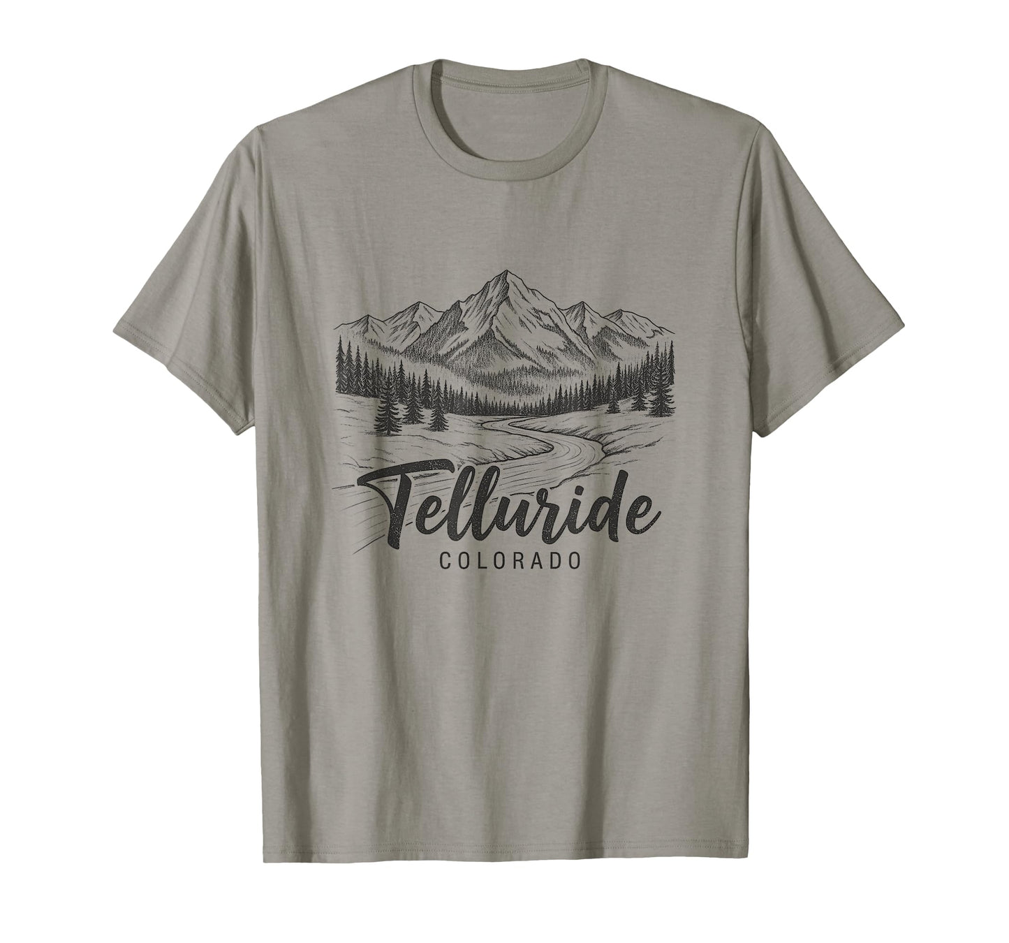 Telluride Colorado Sketch Art Design T-Shirt