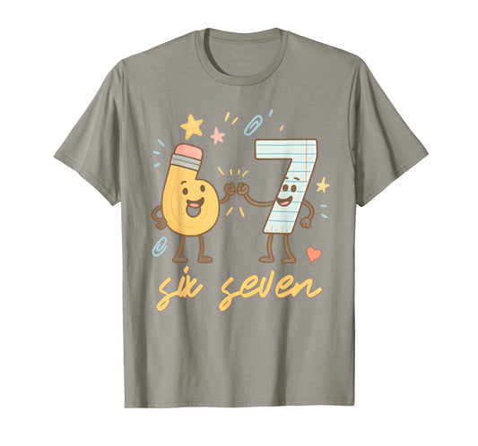 67 Teacher Cute 6 7 Women's School Pencil Six Seven Meme T-Shirt