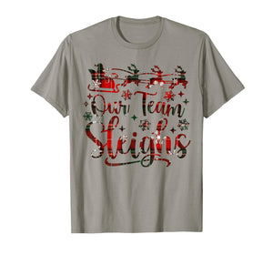 Our Team Sleighs Christmas Santa Reindeers Office Staff T-Shirt