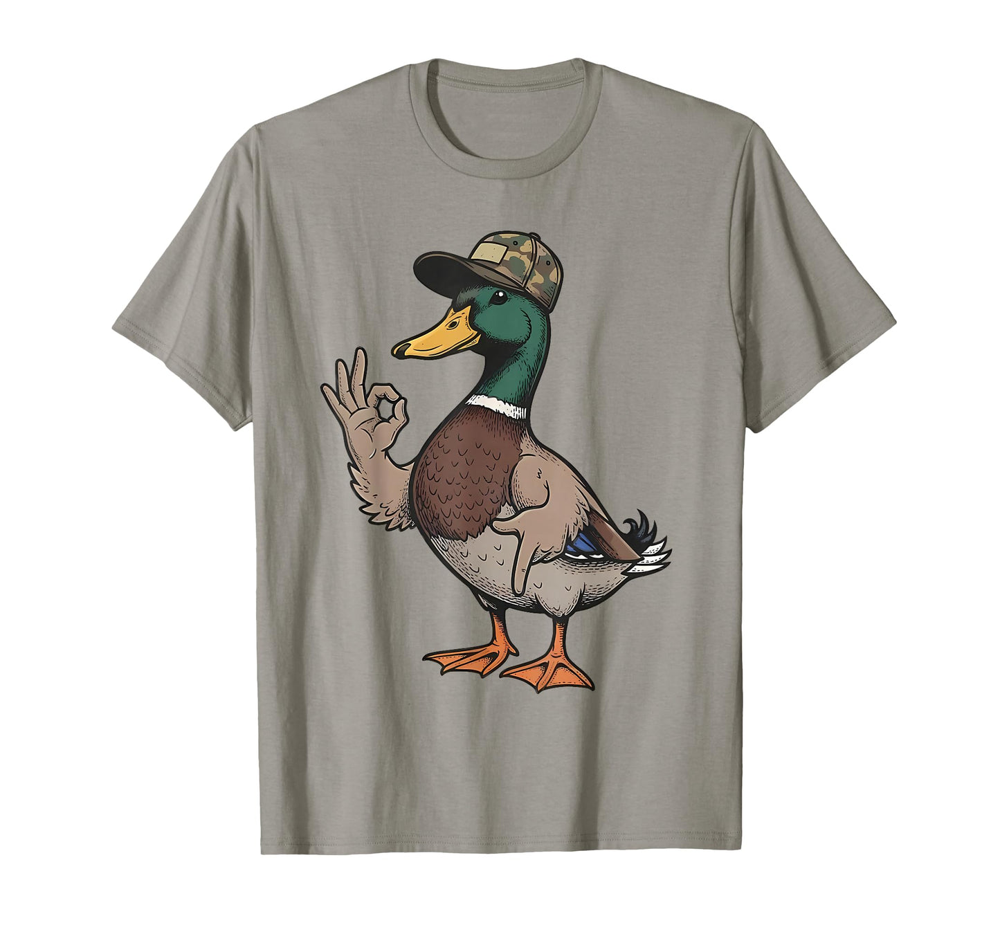 Funny Camo Mallard Duck 67 Hands Sign Hunting Season T-Shirt