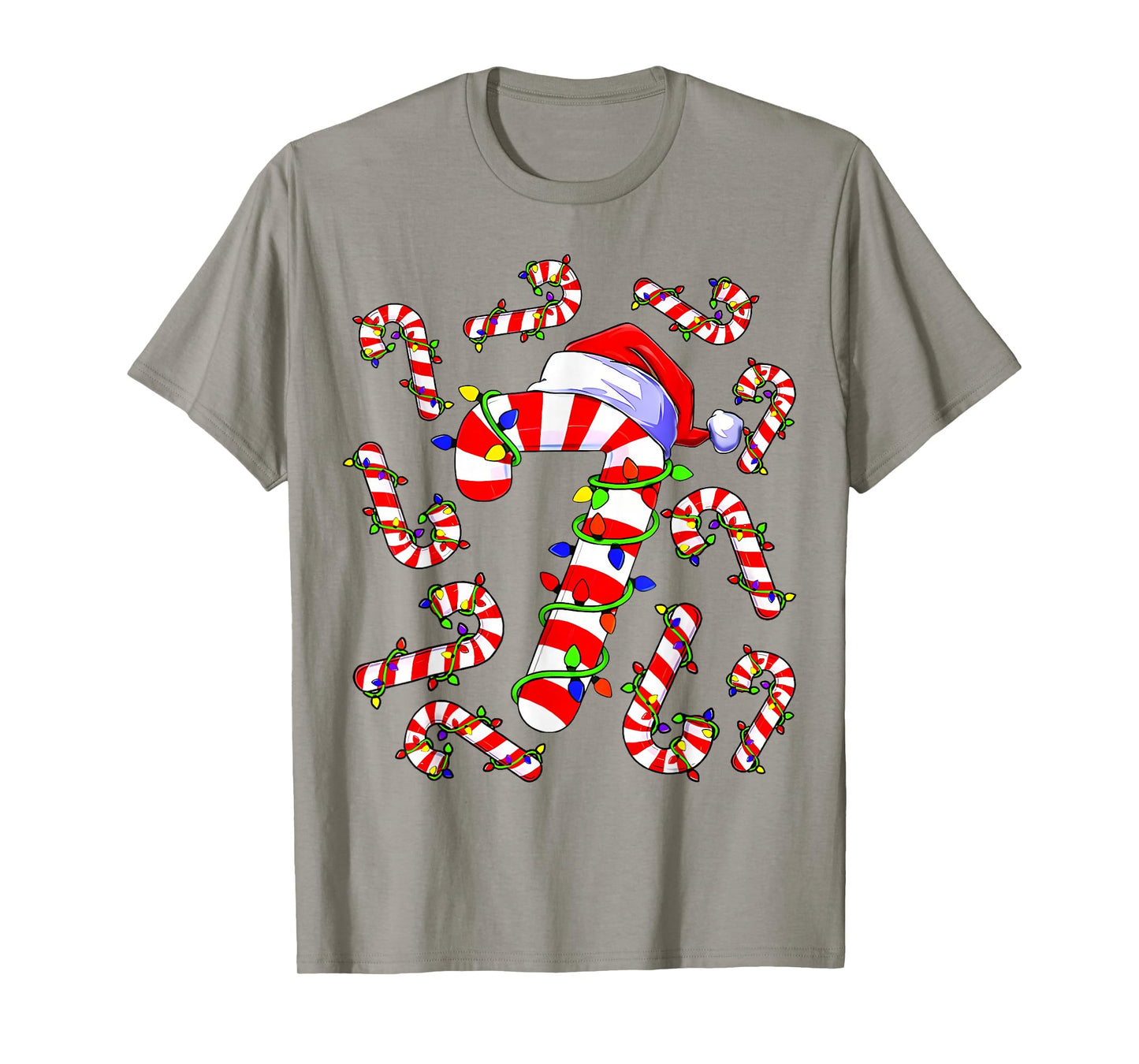 Funny 67 Six Seven Meme Couple Matching Christmas Candy Cane T-Shirt