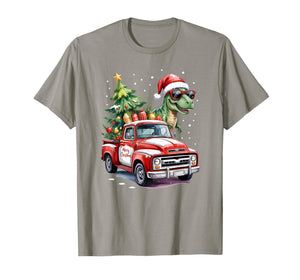 Christmas Truck T-rex Dinosaur Xmas Tree Boy Kids Toddlers T-Shirt