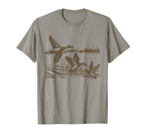 Retro Vintage Mallard Duck Waterfowl Hunting Cozy Season T-Shirt