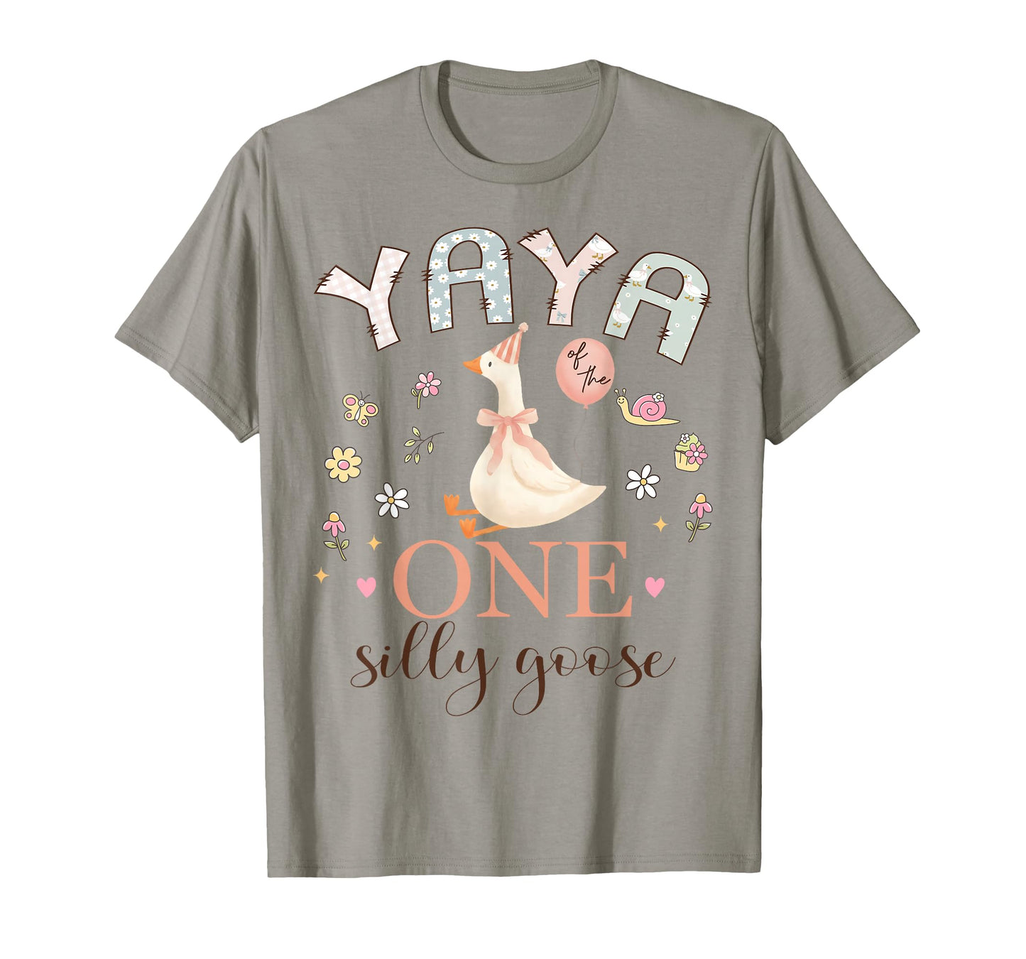 Yaya of The One Silly Goose 1st Birthday Girl Matching T-Shirt