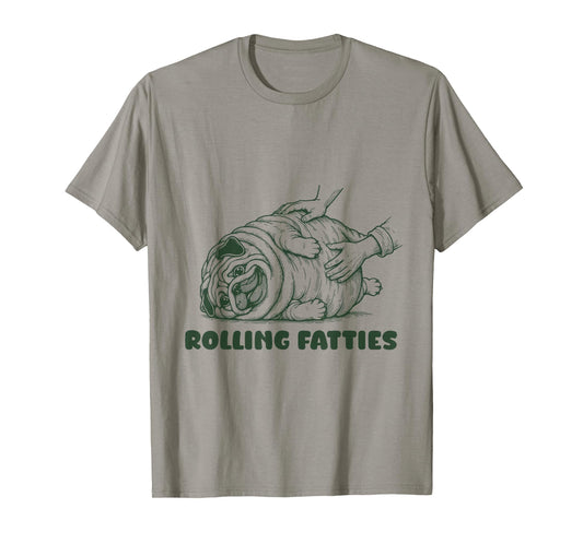 Rolling Fatties Pug Funny Cute Pug Lover T-Shirt