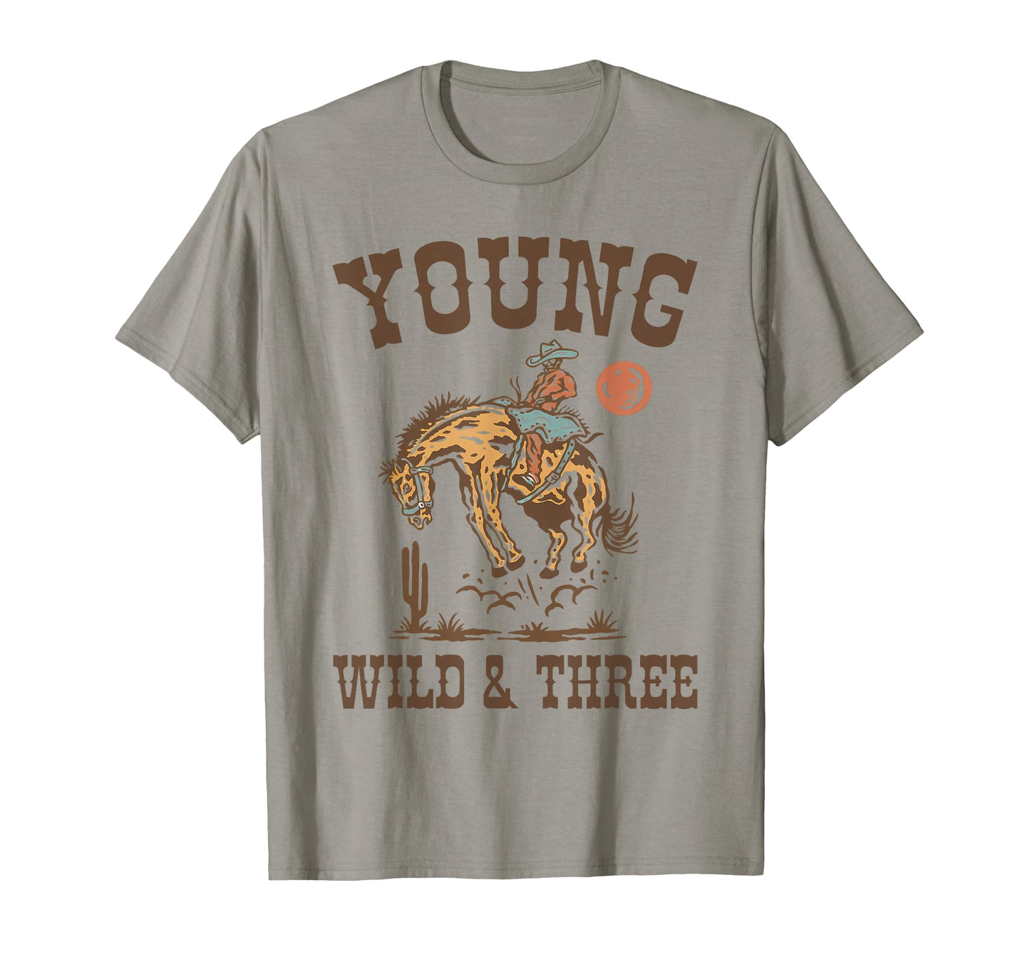 Young Wild & Three It's My 3rd Birthday Cowboy Bday Boys T-Shirt