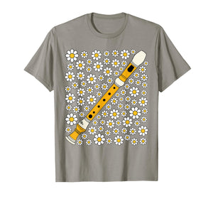 Recorder Floral Flowers Recorderist Musician Spring Summer T-Shirt