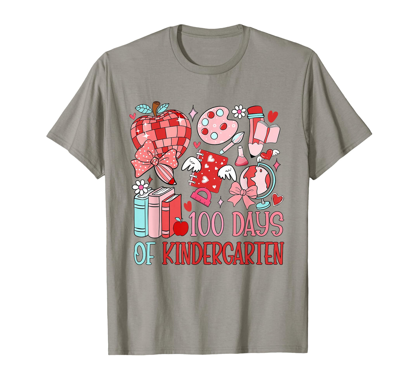100 Days of Kindergarten 100th Day of School Teacher Kids T-Shirt
