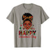 Happy Valentine's Day Messy Bun Afro Girl T-Shirt