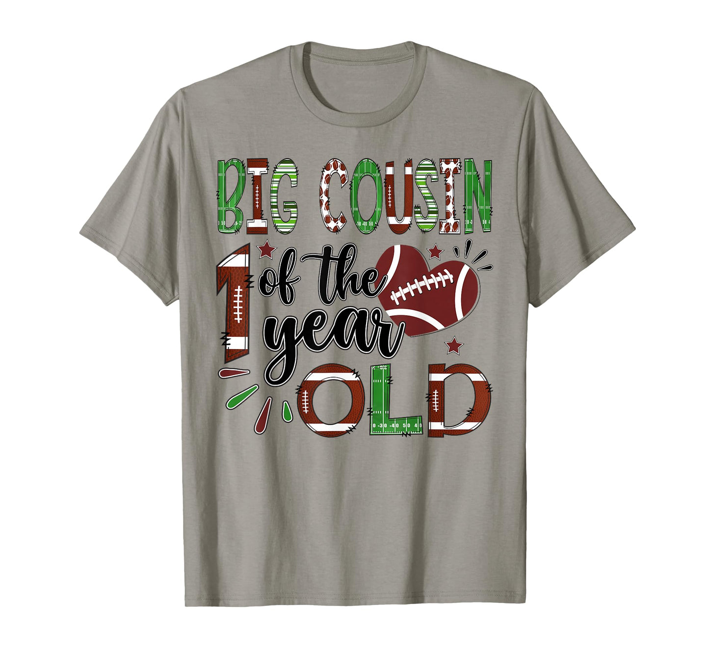 Big Cousin of The 1 Year Old Football 1st Birthday Boy T-Shirt